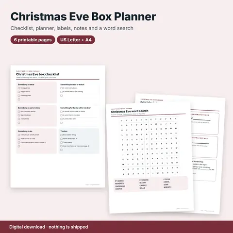 Cover image for Christmas Eve Box Planner & Checklist (Printable)